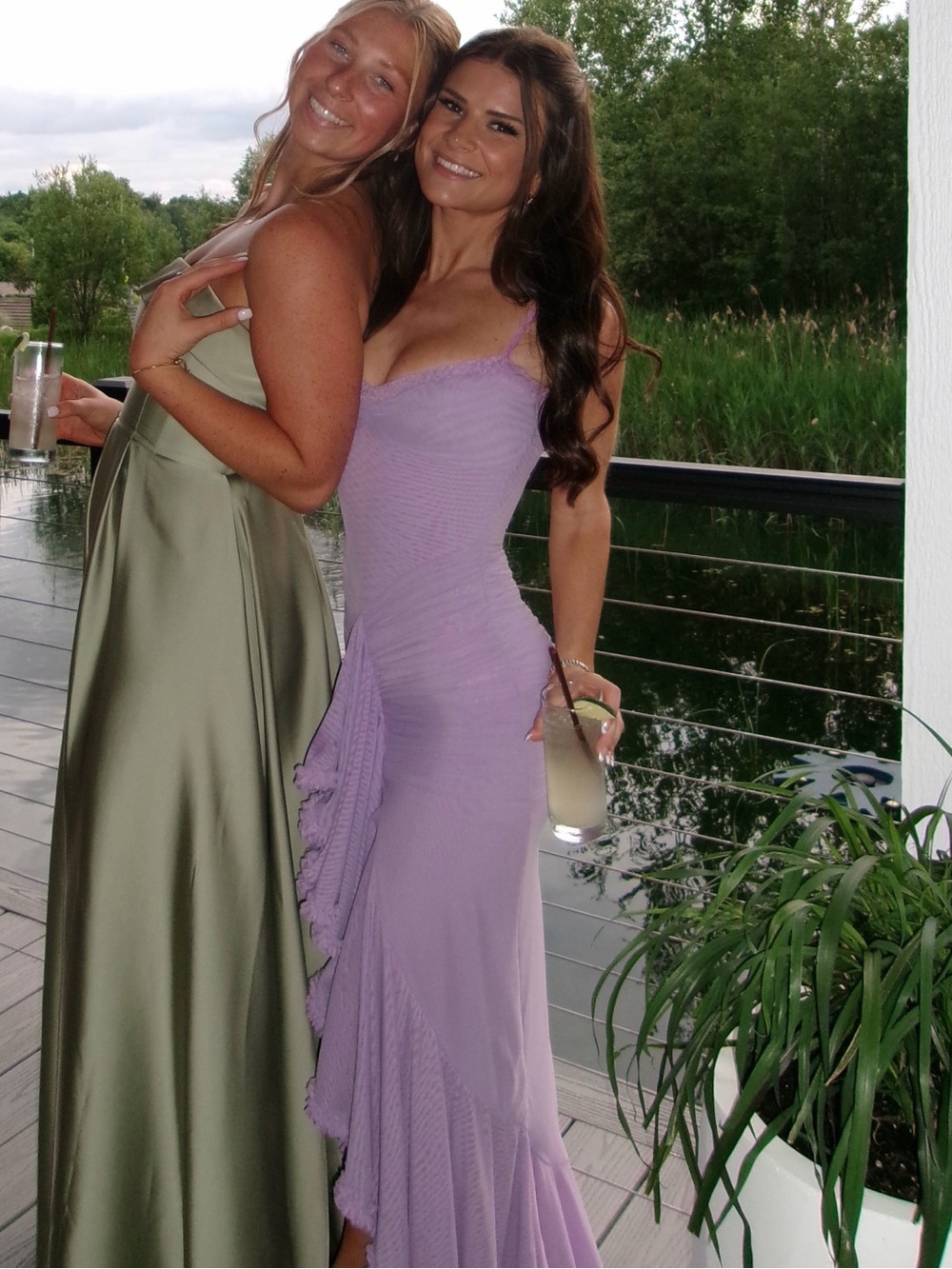 House of CB Elegant Lavender Ruffle Maxi Dress - Women's Formal Evening Dress